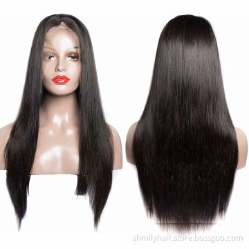 Shmily Wholesale Remy Raw Virgin Brazilian Human Hair Transparent HD Lace Front Wig Full Lace Human Hair Wigs With Baby Hair